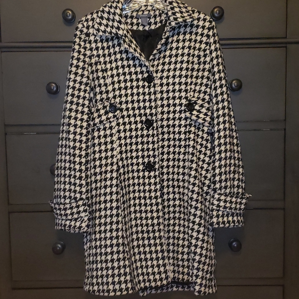 Black and White pea coat